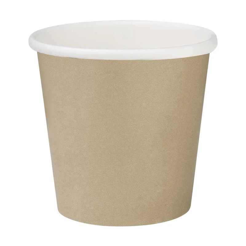 Fiesta Compostable Hot Cup Single Wall Kraft, 6 oz, Pack 1000