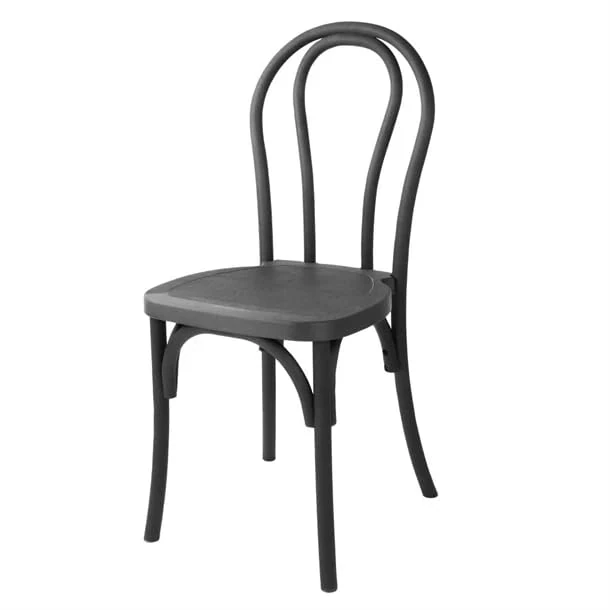 Bolero Soho Bentwood Style Resin Chairs Black, Set 4