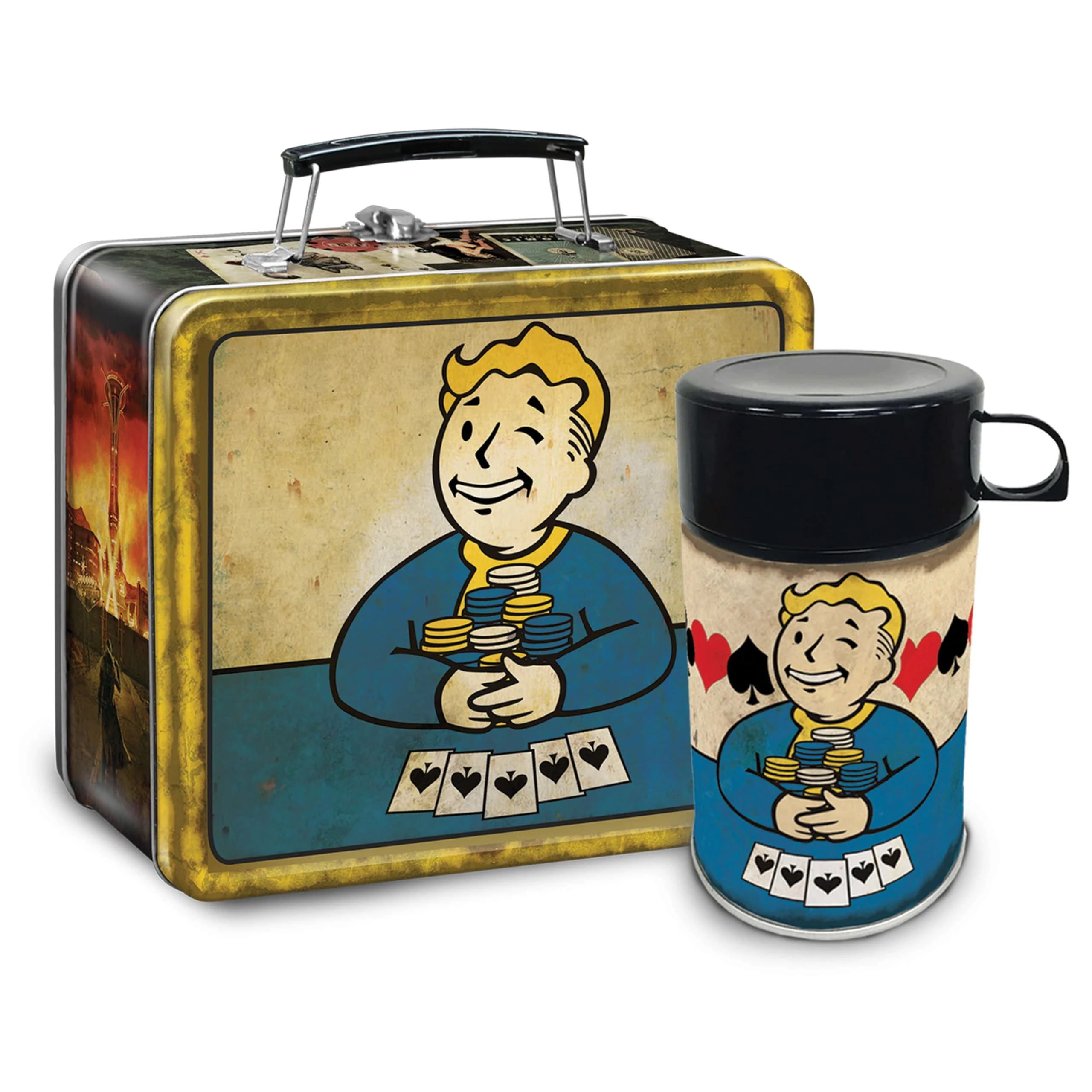 FanWraps Fallout Vault Boy New Vegas Lunchbox & Flask
