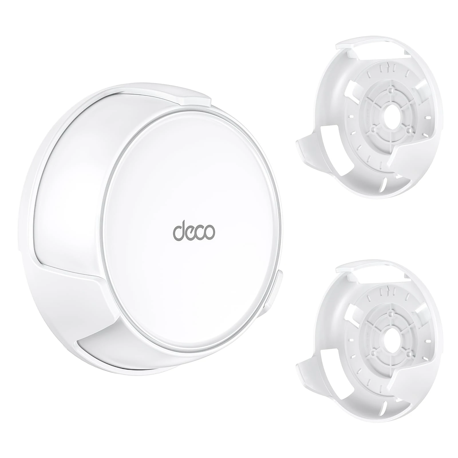 EDUP Wall Mount Holder for Deco BE23/ BE25/ BE3600/ BE5000 Mesh WiFi 7 System, Space-Saving Bracket with Hidden Cable Management, Secure & Stylish Design for Home and Office (White, 2 Pack)