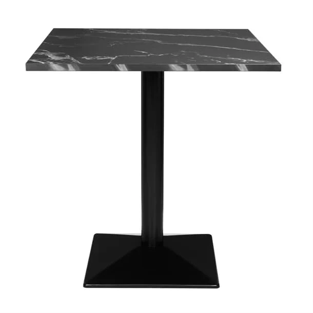 Bolero Complete Table Square Black Stone Effect, 700 mm