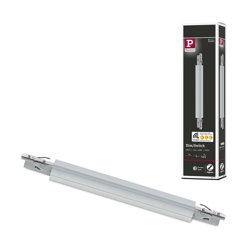 Paulmann 95673 URail Adapter Zigbee 3.0 Dimming/Switch 240x21mm max. 50W Chrome matt