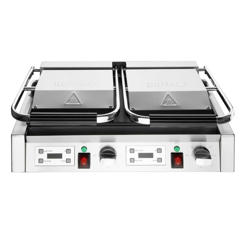Buffalo Double Contact Grill - Ribbed and Flat Plates - 3.6kW