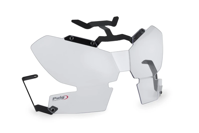 Puig 21904W Headlight Protector; made of high-strength polycarbonate; discreet and effective design; maximum protection without altering the motorcycle's aesthetics, Transparent