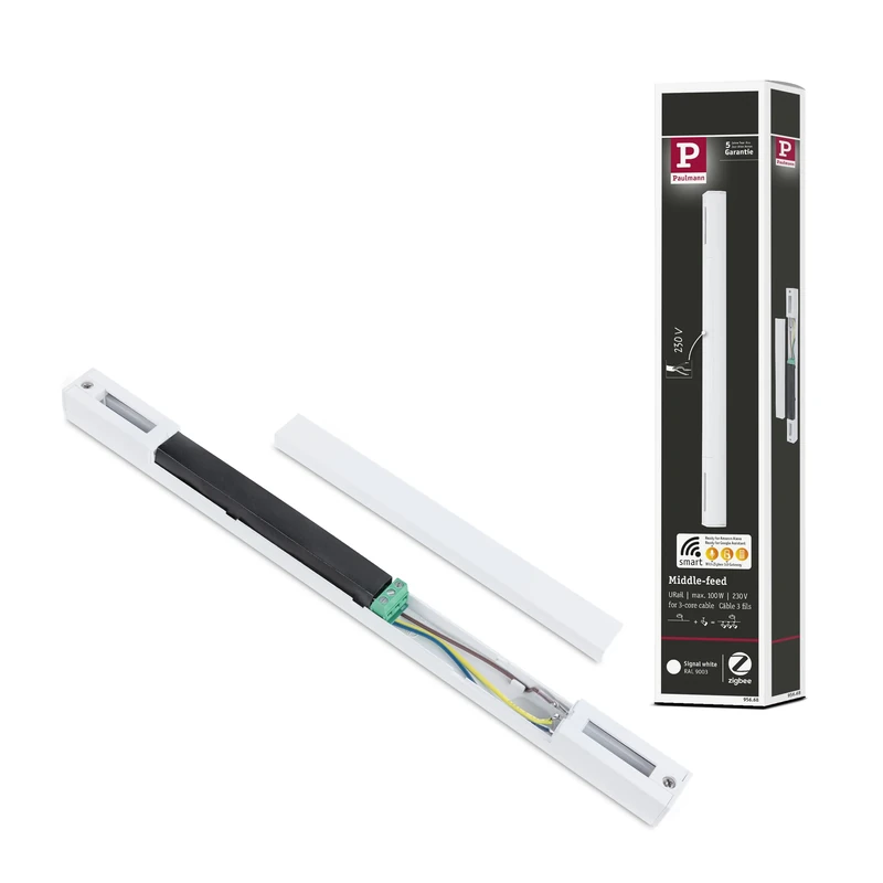 Paulmann 95668 URail Power Supply Zigbee 3.0 Middle Feed 304x21mm max. 100W Signal White