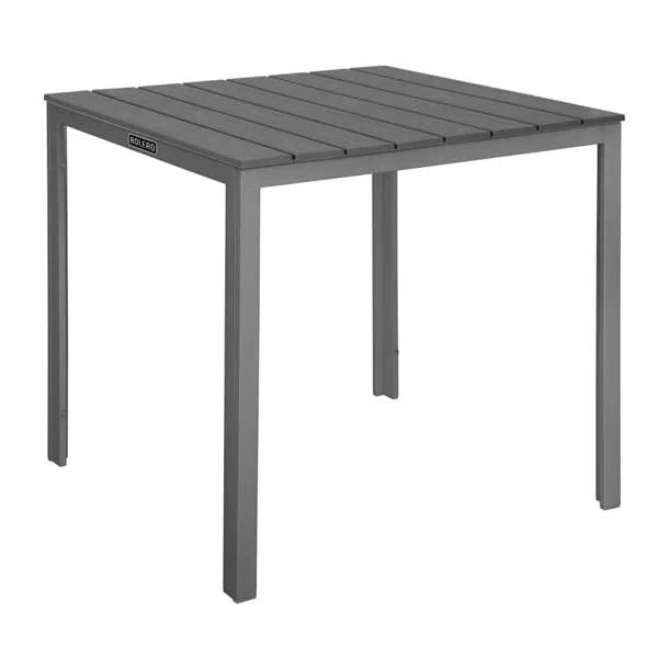 Bolero Valletta Black Slatted Outdoor Table, 780 mm