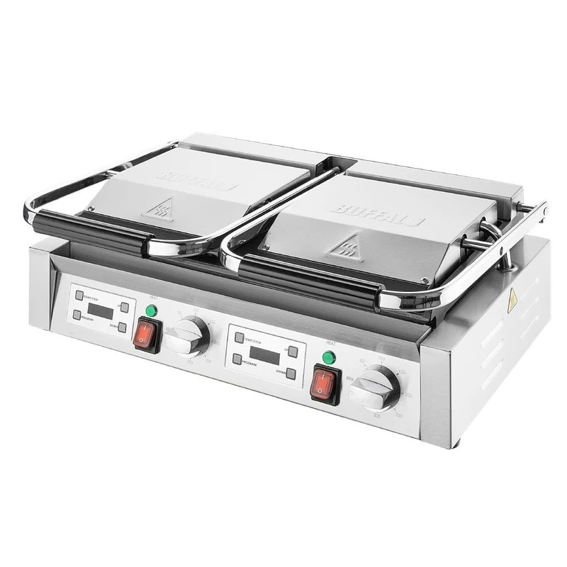 Buffalo Double Contact Grill Ribbed-Flat Plate