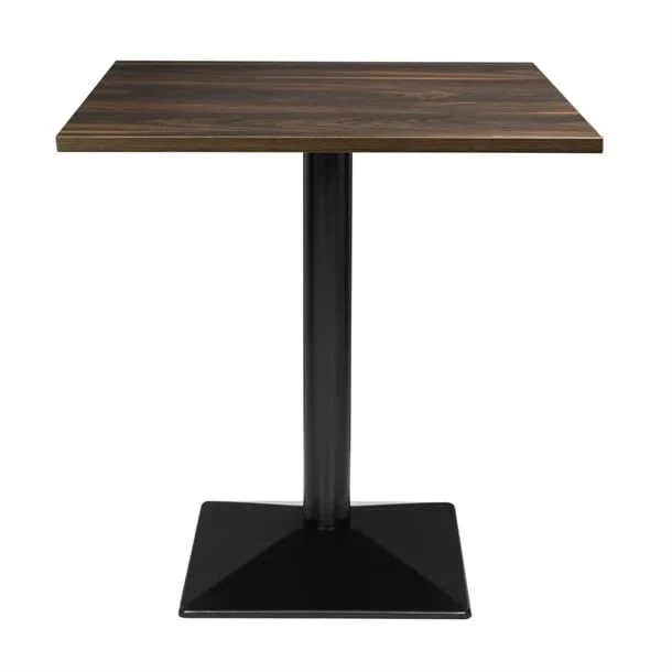 Bolero Complete Table Square Dark Wood Effect, 700 mm