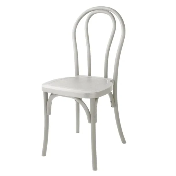 Bolero Soho Bentwood Style Resin Chairs Limewash, Set 4