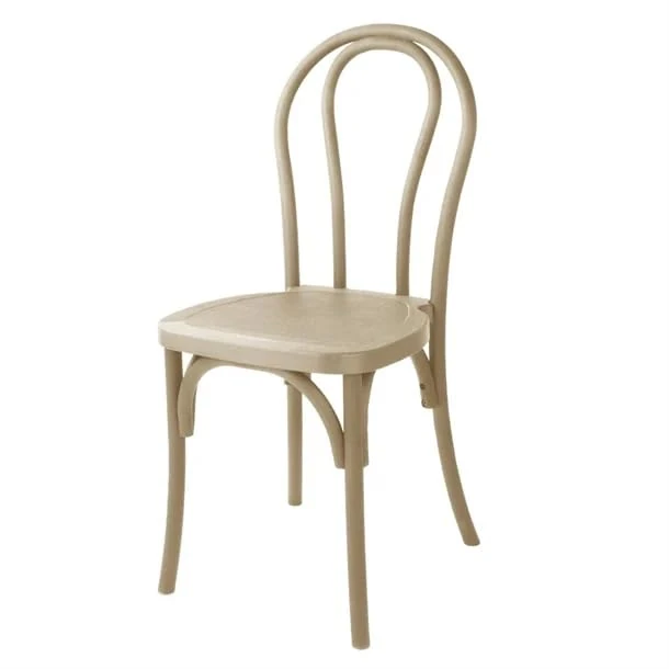 Bolero Soho Bentwood Style Resin Chairs Natural, Set 4