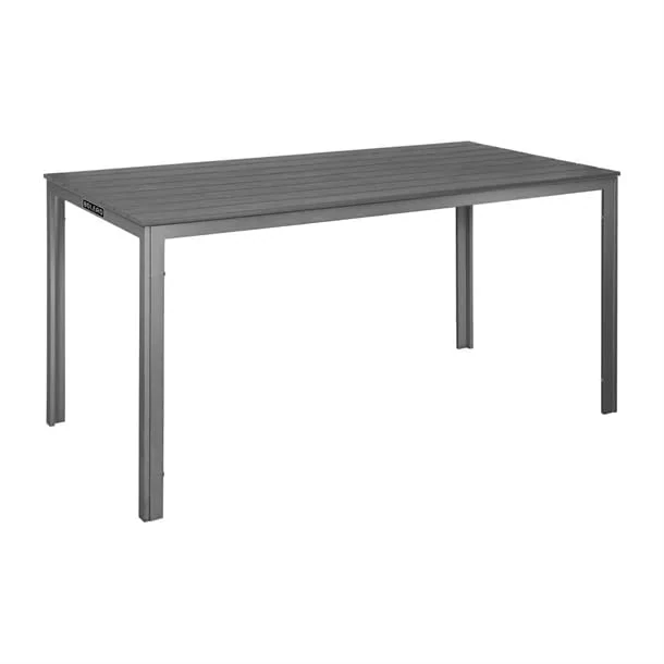 Bolero Valletta Black Slatted Outdoor Table, 1560 mm
