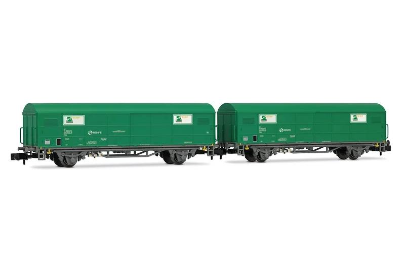 Arnold HN6703 RENFE, 2 unit set JPD wagon, TEM green livery, ep. V Freight Wagon Packs