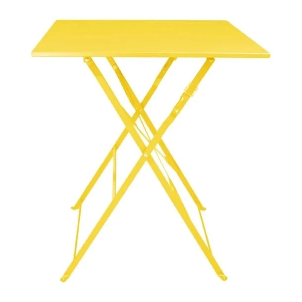 Bolero Perth Pavement Style Square Table Mellow Yellow, 600 mm