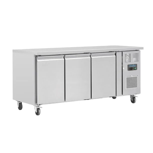 Polar U-Series Triple Door Counter Fridge, 417 Ltr - Image 1