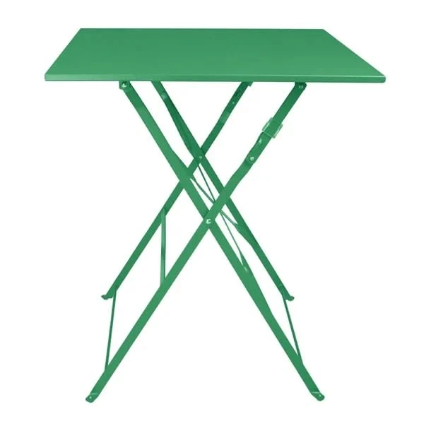 Bolero Perth Pavement Style Square Table Forest Green, 600 mm