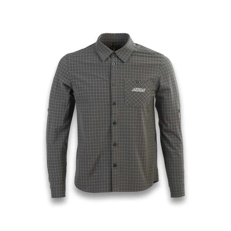Ande Men's Arizona M/L Camicia Long Sleeve Shirt | Outdoor, Anthracite, XXL - Image 1