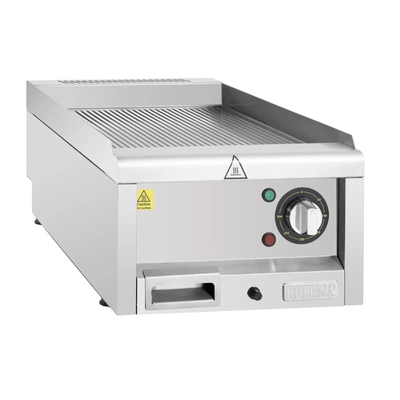 Buffalo 600 Series Ribbed Electric Griddle 400mm 2.9kW