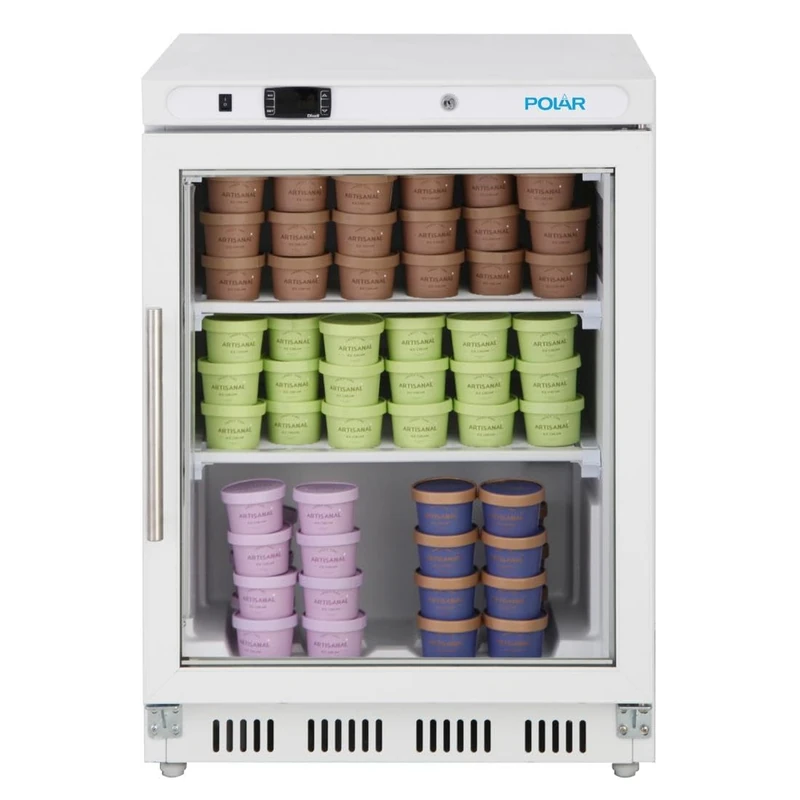 Polar C-Series Undercounter Display Freezer, White