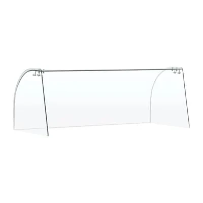 Curved Glass Sneeze Guard Assembly for CT394