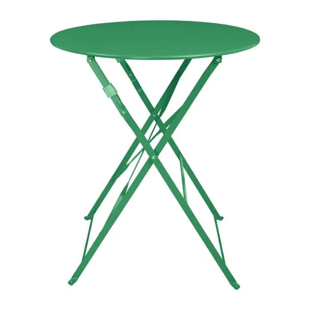 Bolero Perth Pavement Style Round Table Forest Green, 600 mm