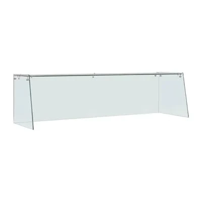 Polar Straight Glass Sneeze Guard Assembly for 4 Door Counter UA019 - Image 1