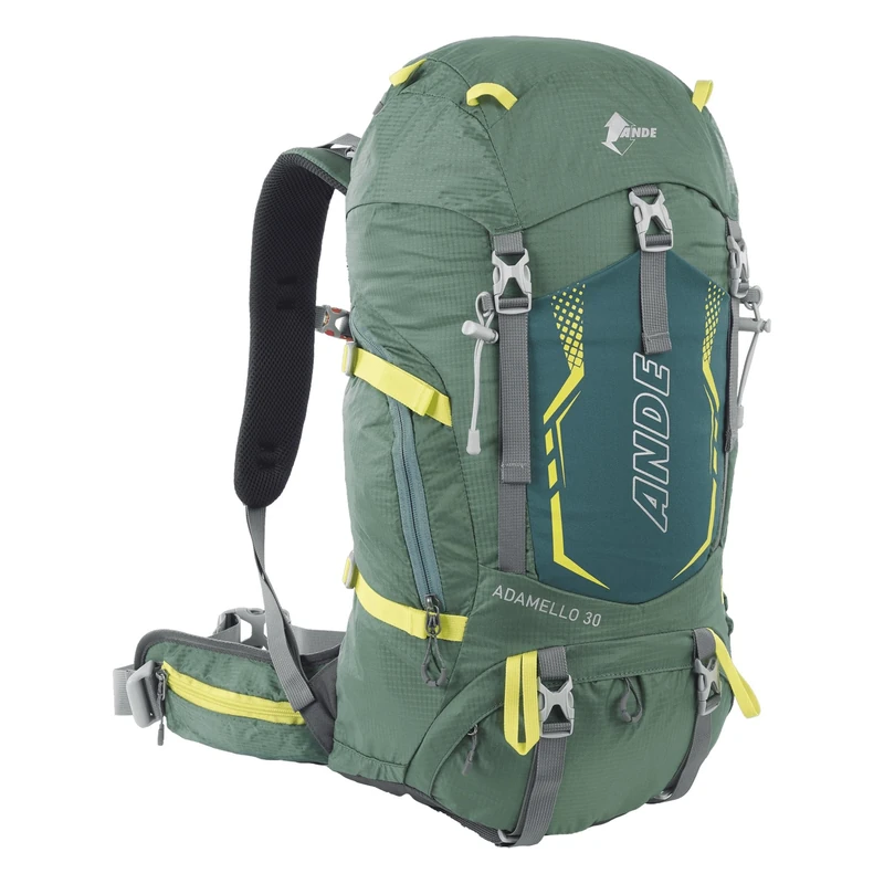 Ande Adamello 30LT Backpack - Technical and Robust for Hiking and Trekking, green, Taglia unica, Sporty