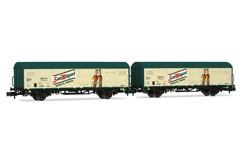 ARNOLD HN6704 RENFE 2-Unit Set JPD Wagons San Miguel Freight Wagon Packs N Scale Model Train Ep. V