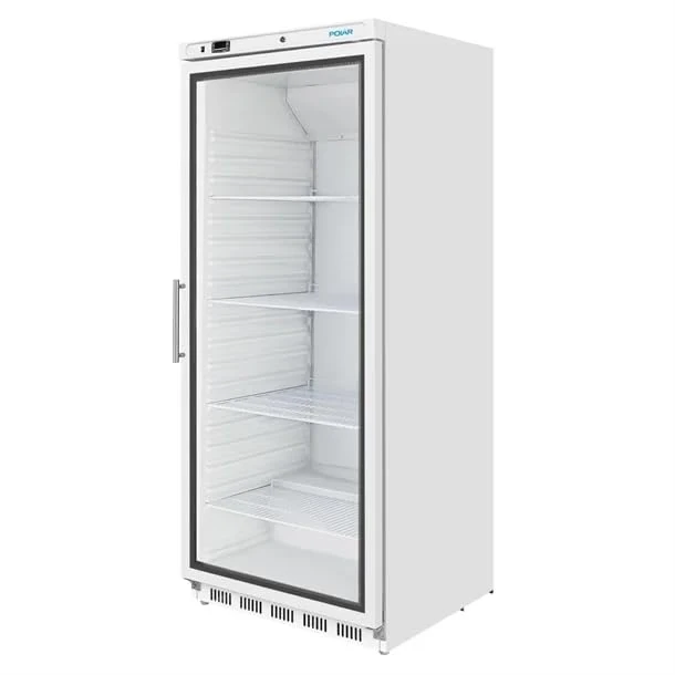 Polar C-Series Upright Display Fridge White, 600 Ltr