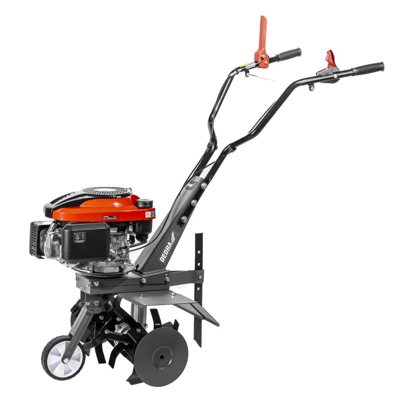 Dedra Thermal Tiller 2.7 KW 159 cc 4 Stroke, Working Width 60 cm, Depth up to 22 cm, 6 Sets of Hardened Steel Cutters, Transport Wheel, Vegetable Garden