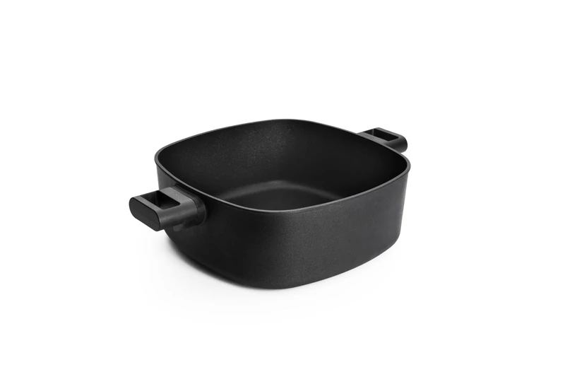 Woll Eco Logic QXR Square Casserole Dish with 2 Side Handles, Inductive, 28 cm x 28 cm, 11 cm High, Suitable for All Hobs, PFAS-Free, Non-Stick Coating, Cast Aluminium, Oven Safe