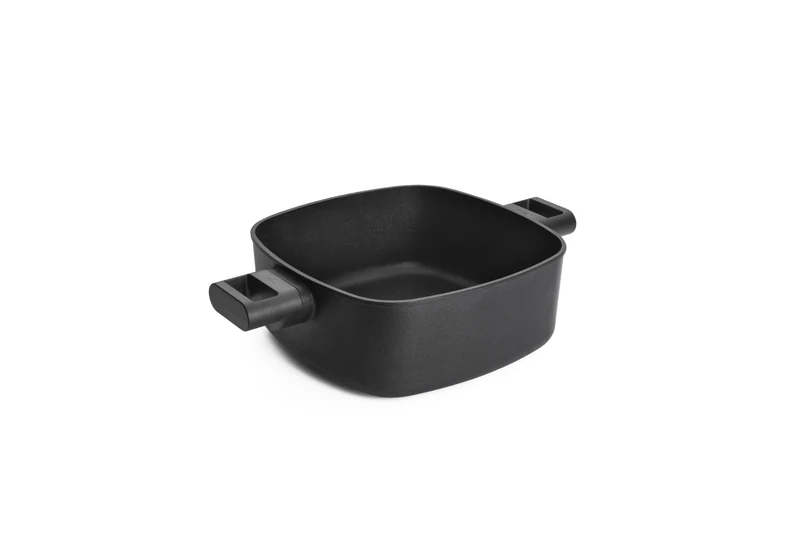 Woll Eco Logic QXR Square Casserole Dish with 2 Side Handles, Inductive, 24 cm x 24 cm, 10 cm High, Suitable for All Hobs, PFAS-Free, Non-Stick Coating, Cast Aluminium, Oven Safe