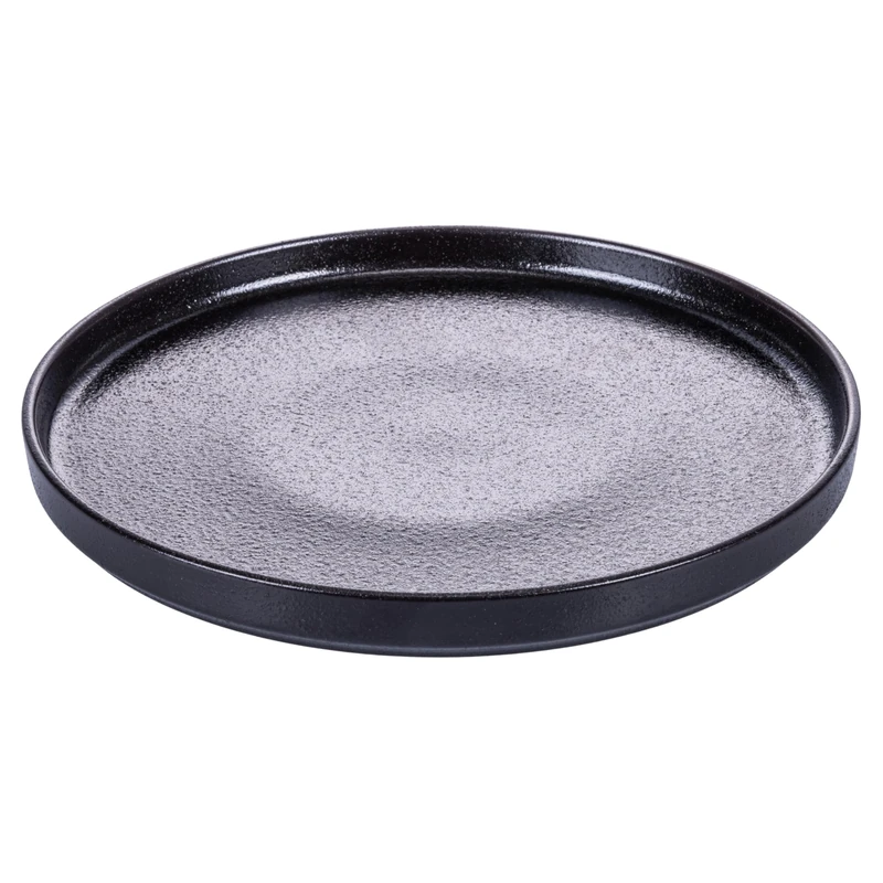 Set of 4 Stoneware Dinner Plate, Horeca Black