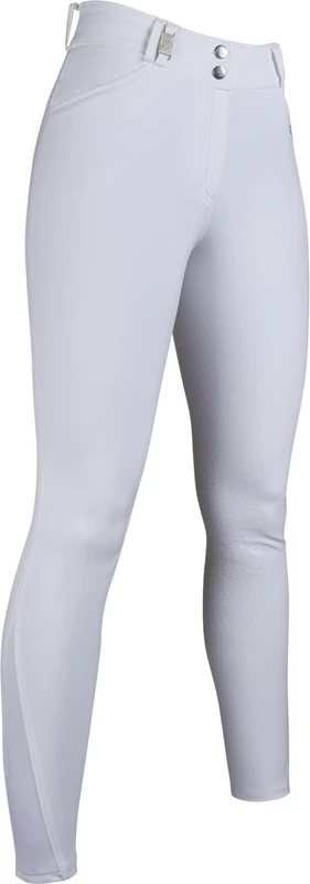 HKM Women's Monaco Crystal sili. Full seat Riding Breeches, White, 24 - Image 1
