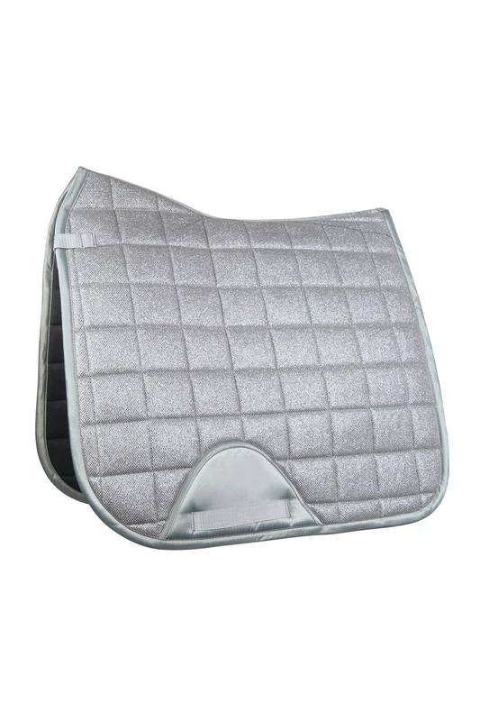 HKM Glitter Mesh Style Saddle cloth Light Grey Dressage