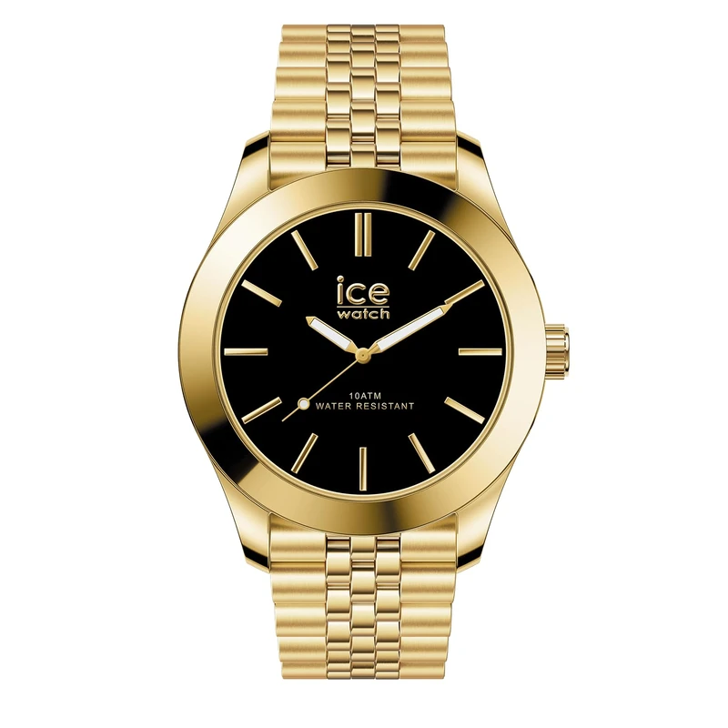 ICE-WATCH - ICE Steel Gold Black - orologio da Donna in oro con bracciale in Acciaio inossidabile - 024746 (Piccolo) - Image 1