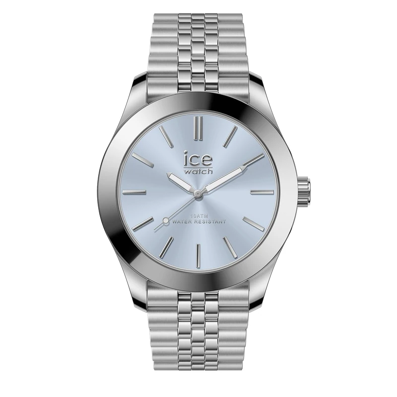 ICE-WATCH - ICE Steel Silver Azzurro - orologio da Donna in Argento con bracciale in Acciaio inossidabile - 024744 (Piccolo)