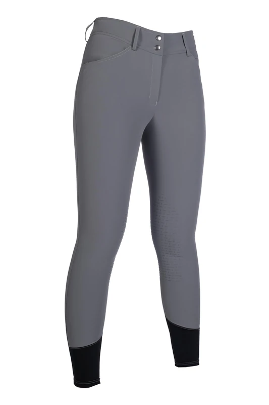 HKM Women's Tampa Silicone Knee Patch Riding Breeches, Grey, 30 - Image 1