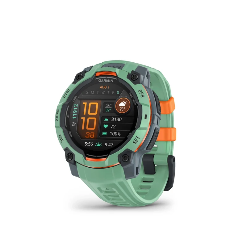 Garmin Instinct 3 [Renewed], 45mm AMOLED Rugged GPS Smartwatch,Built in Sports Apps and Health Monitoring, LED Flashlight, Shock Resistant, 10 ATM, Up to 18 days Battery Life, NeoTropic (Renewed)