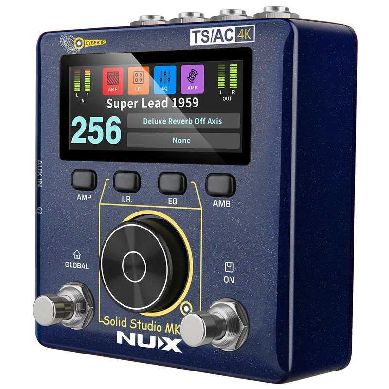 Solid Studio mkII | Multi-Effects Amp & Cab Emulator Pedal – Guitar FX Processor with USB, IR Loader, Delay, Reverb, Distortion & HX-Style Modelling