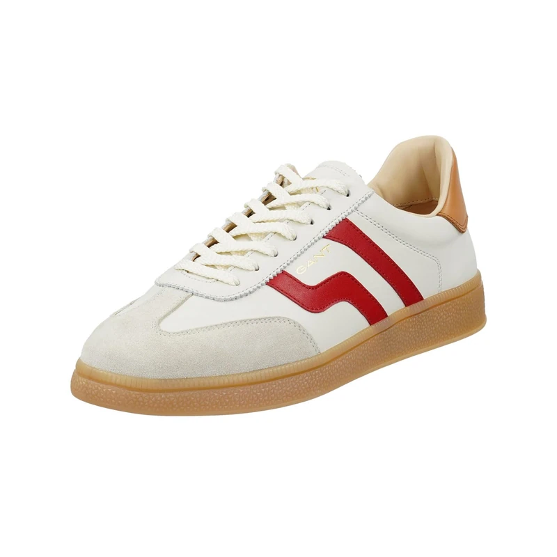 GANT Men Cuzmo Sneaker, Off White red, 9 UK