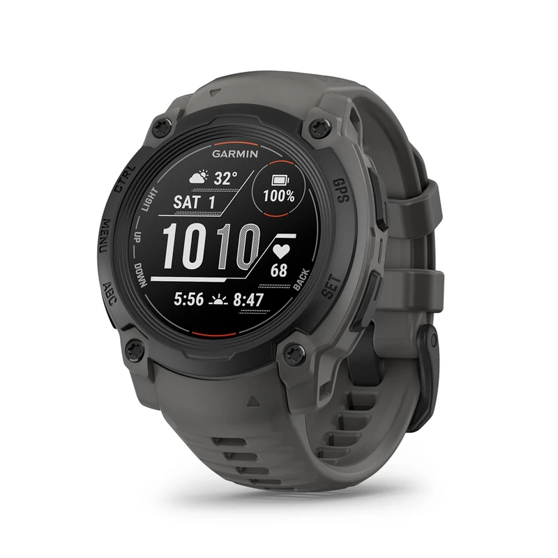 Garmin Instinct E [Renewed], 40 mm Rugged GPS Smartwatch with essential smart features, Built in Sports Apps, Supertough Design Features, Black Bezel with Charcoal Band (Renewed)