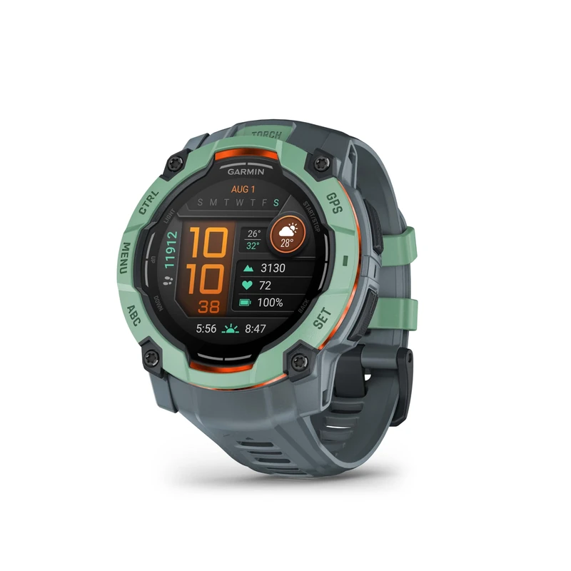 Garmin Instinct 3 [Renewed], 50mm AMOLED Rugged GPS Smartwatch,Built in Sports Apps and Health Monitoring, LED Flashlight, Shock Resistant, 10 ATM, Up to 24 days Battery Life, NeoTropic (Renewed)