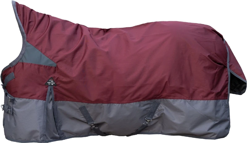 HKM Yukon 600D Fleece Lining Highneck Rug Dark Red/Grey 6'4