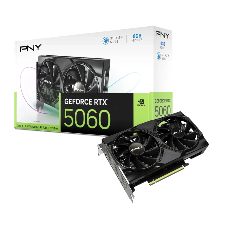 PNY GEFORCE RTX™ 5060 8GB Dual Fan DLSS 4 Graphics Card