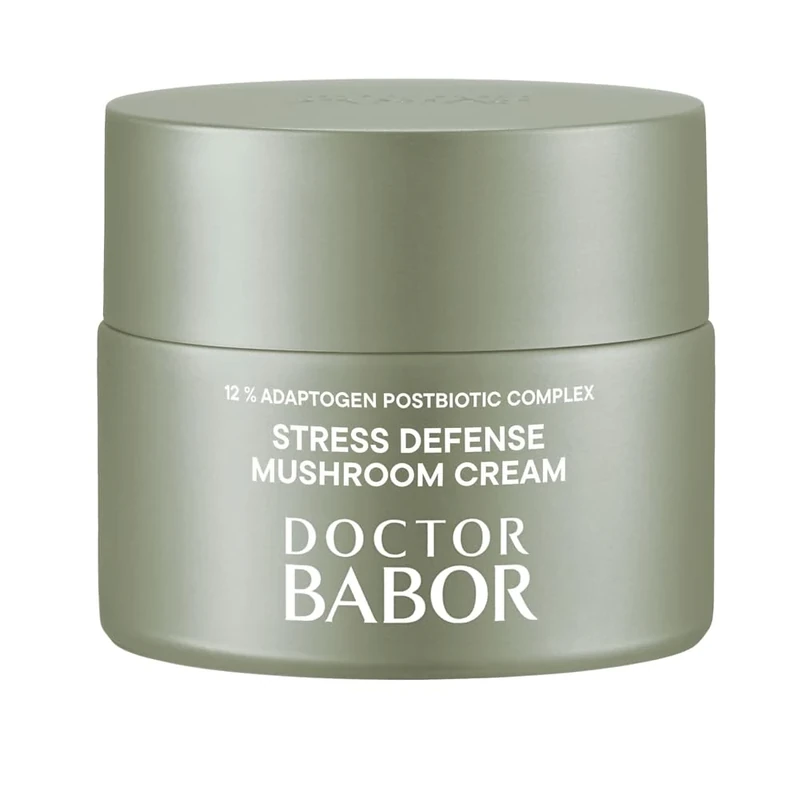 DOCTOR BABOR Microbiomic Stress Defense Mushroom Cream (50 ml) - Nourishing Face Cream with Antioxidants - Vegan Moisturiser for Professional Skincare