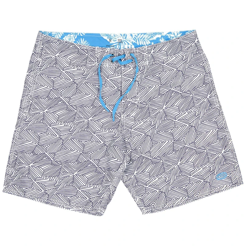 Panareha Men's Beach Shorts Made from Recycled Polyester NAVAGIO White, Navy (30)