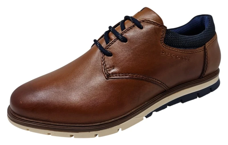 bugatti Men's 333-9711w Flat Shoes, Cognac, 9 UK