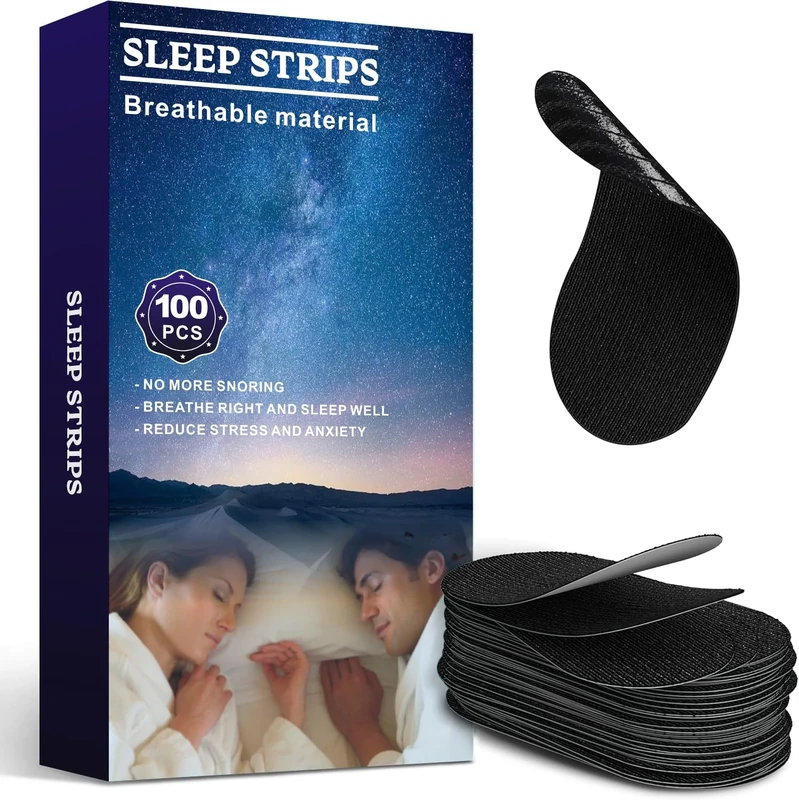 Mouth Tape for Sleeping (100 Pieces), Anti Snoring Devices to Stop Snoring, Nighttime Breathing Aid for Better Sleep, Comfortable & Hypoallergenic Mouth Tape