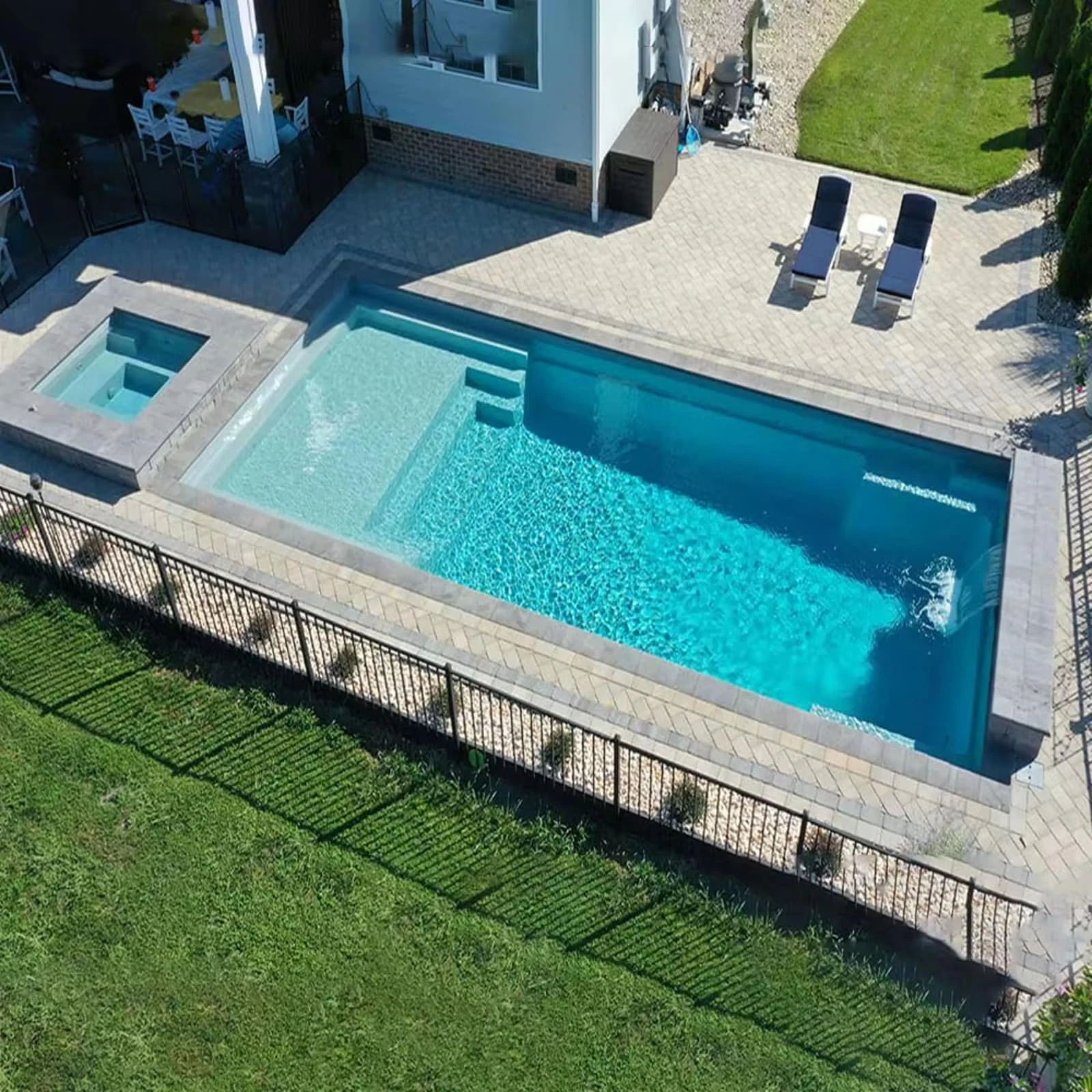 CMOLVUR Custom House Garden Family Large Mosaic Fiberglass Prefab Inground Big Swim Spa Pool Fiber Glass Outdoor Swimming