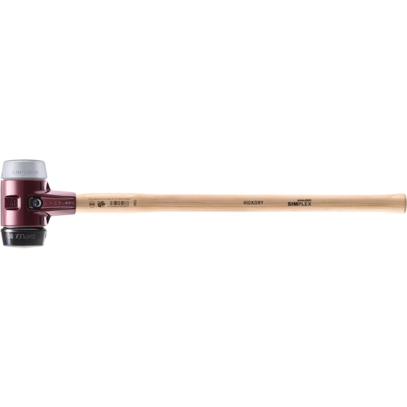 Simplex 3023.081 Sledgehammer, Rubber Composition/TPE Mid; with Malleable Cast Iron Housing and Hickory Handle | Diameter = 80 mm